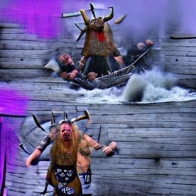 Fierce Viking Warrior Portrait in Agony