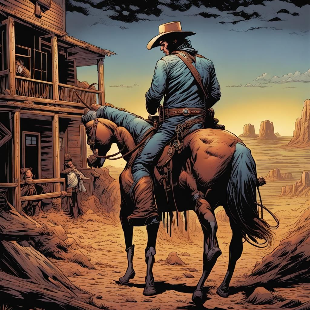 Western Comic Book Art Illustration