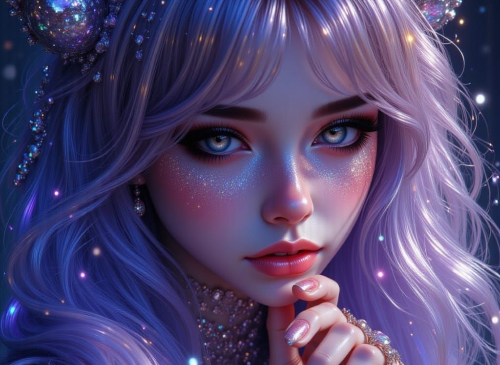 Abstract Disco Ball Reflecting Cosmic Light