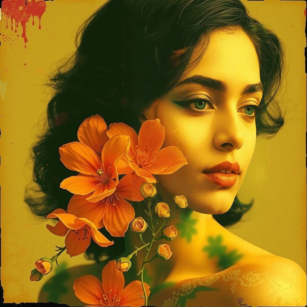 Portrait with a flower