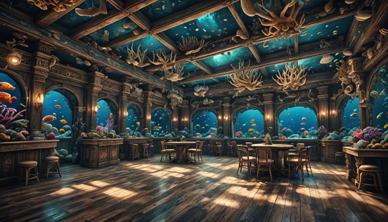 Hyperrealistic Underwater Dance Club for Sea Life