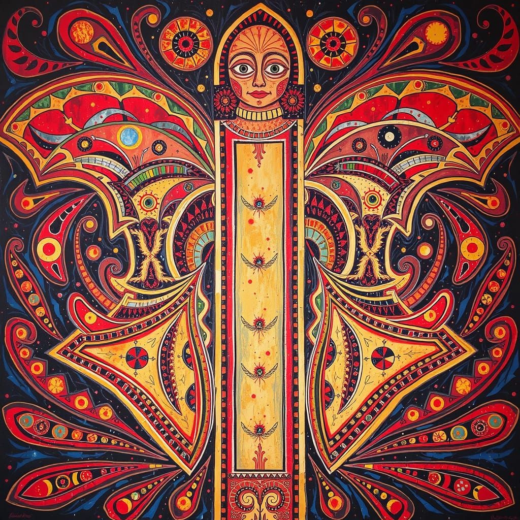 Surreal Oil Painting in Deep, Dark Colors