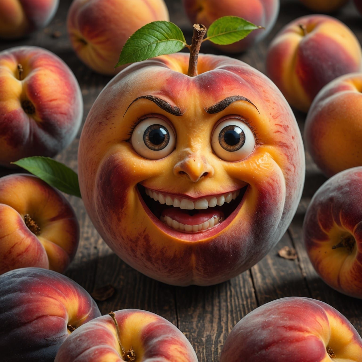 A Quirky Peach with a Mysterious Glint