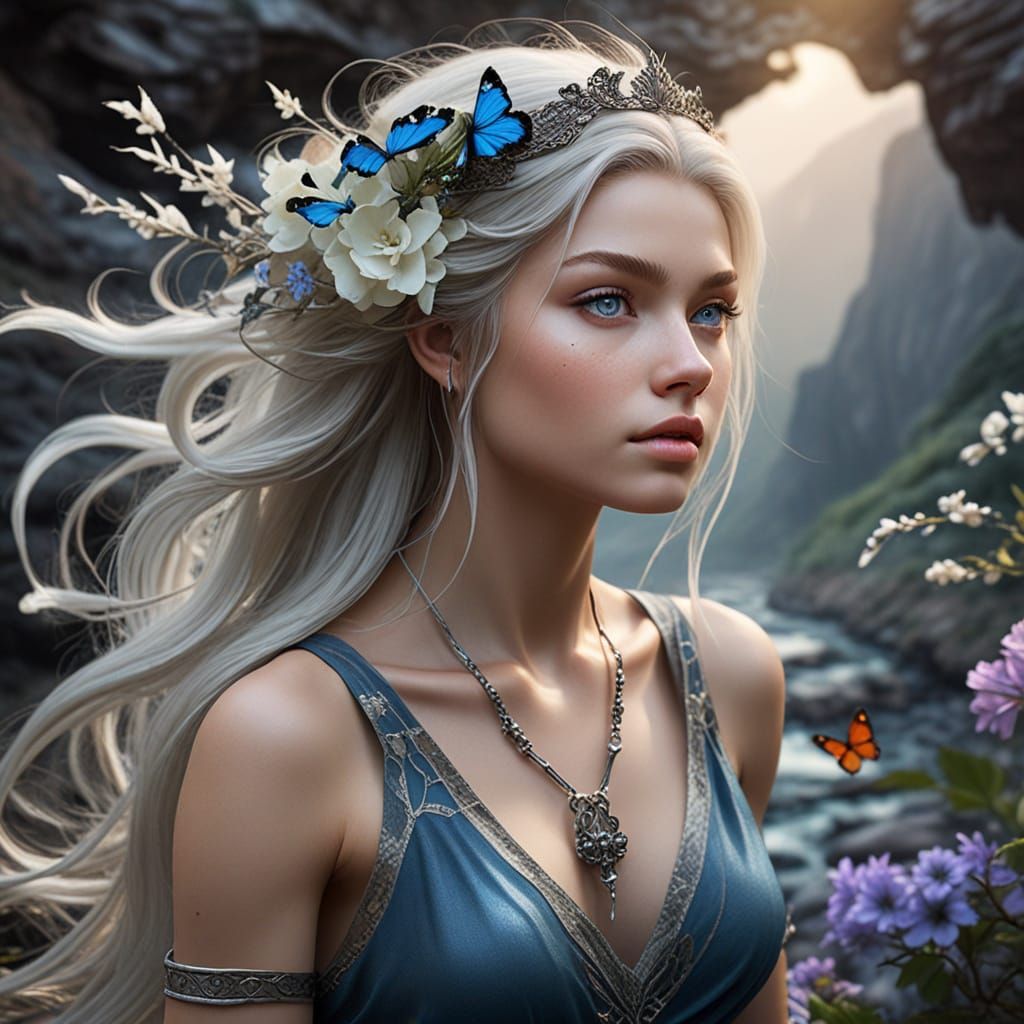 Goddess of Nature in a Desolate Canyon