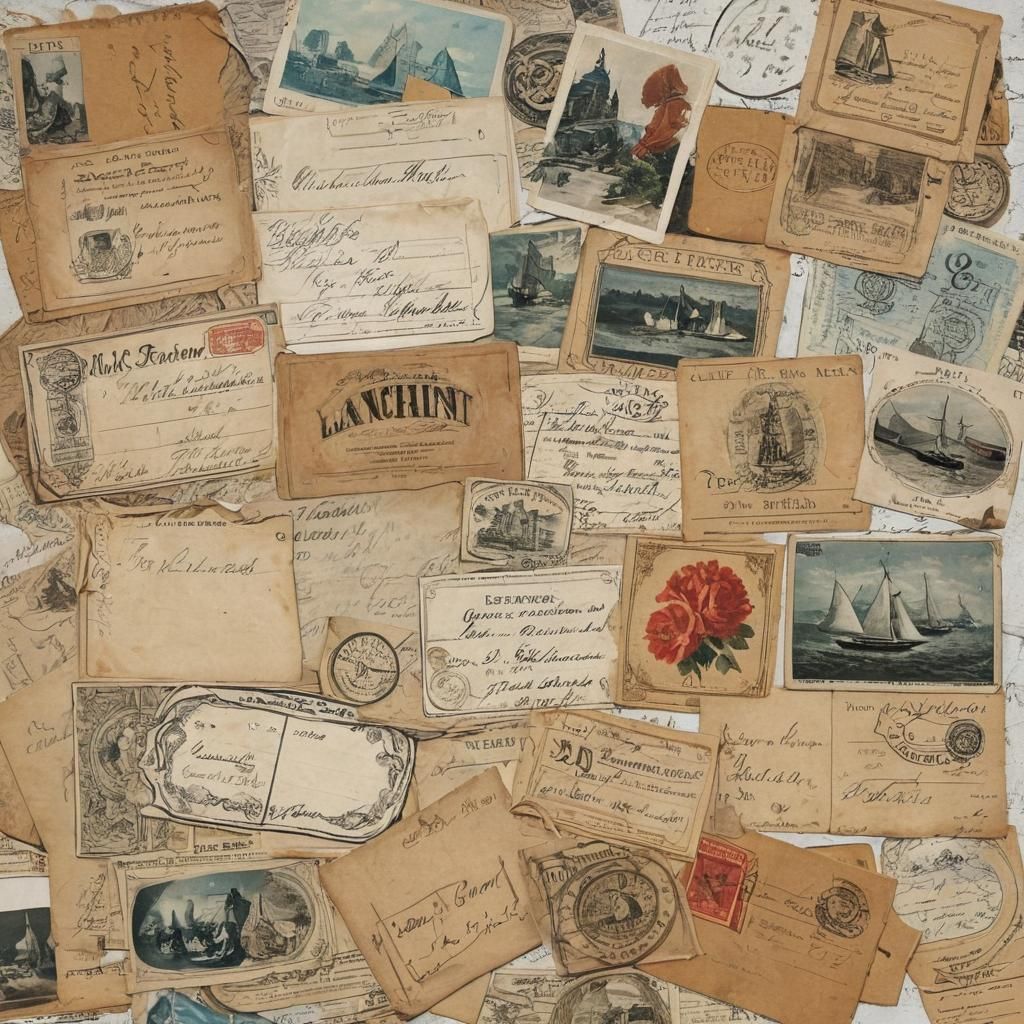 Vintage French Market Ephemera for Junk Journals