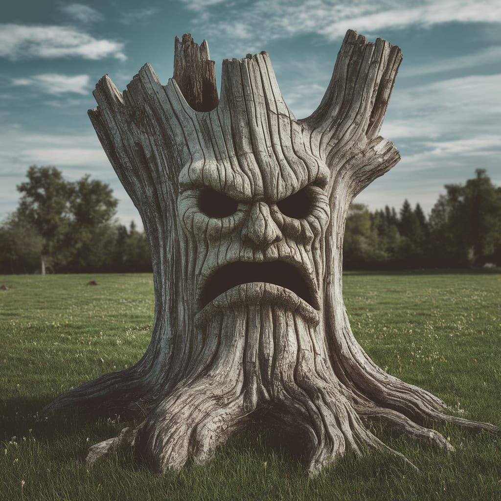 Angry about having been felled