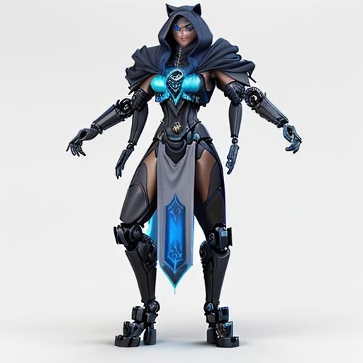 Cyberpunk Coeurl: Six-Legged Feline in Cityscape