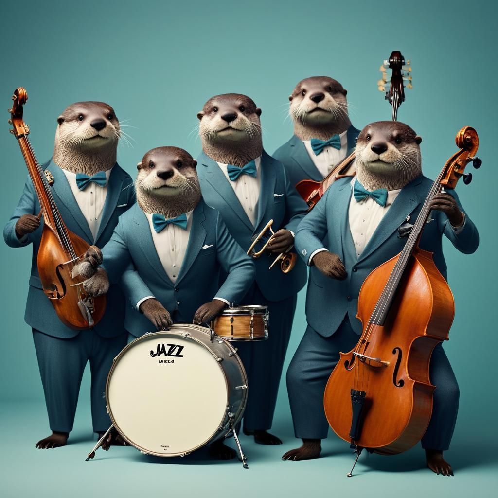 Hip Otters Jazz Band in 60s Style