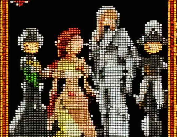 Pixelated Princess and Magician RPG Characters