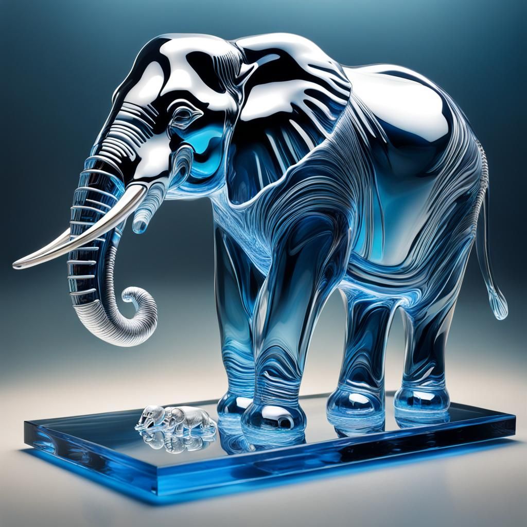 Glass Elephants: Hyperrealistic Ice Sculpture Art