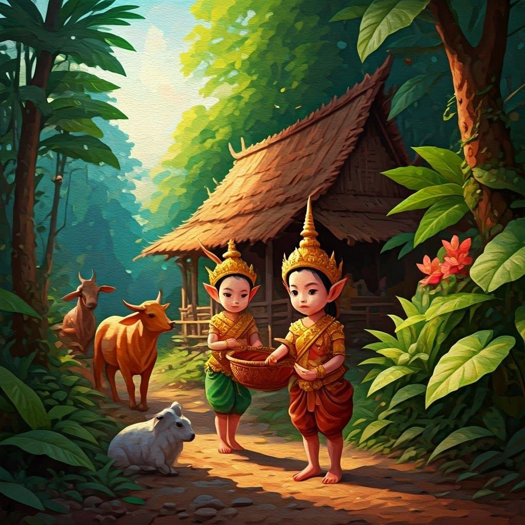 Mrenh Kongveal are Cambodian elves that protect animals.