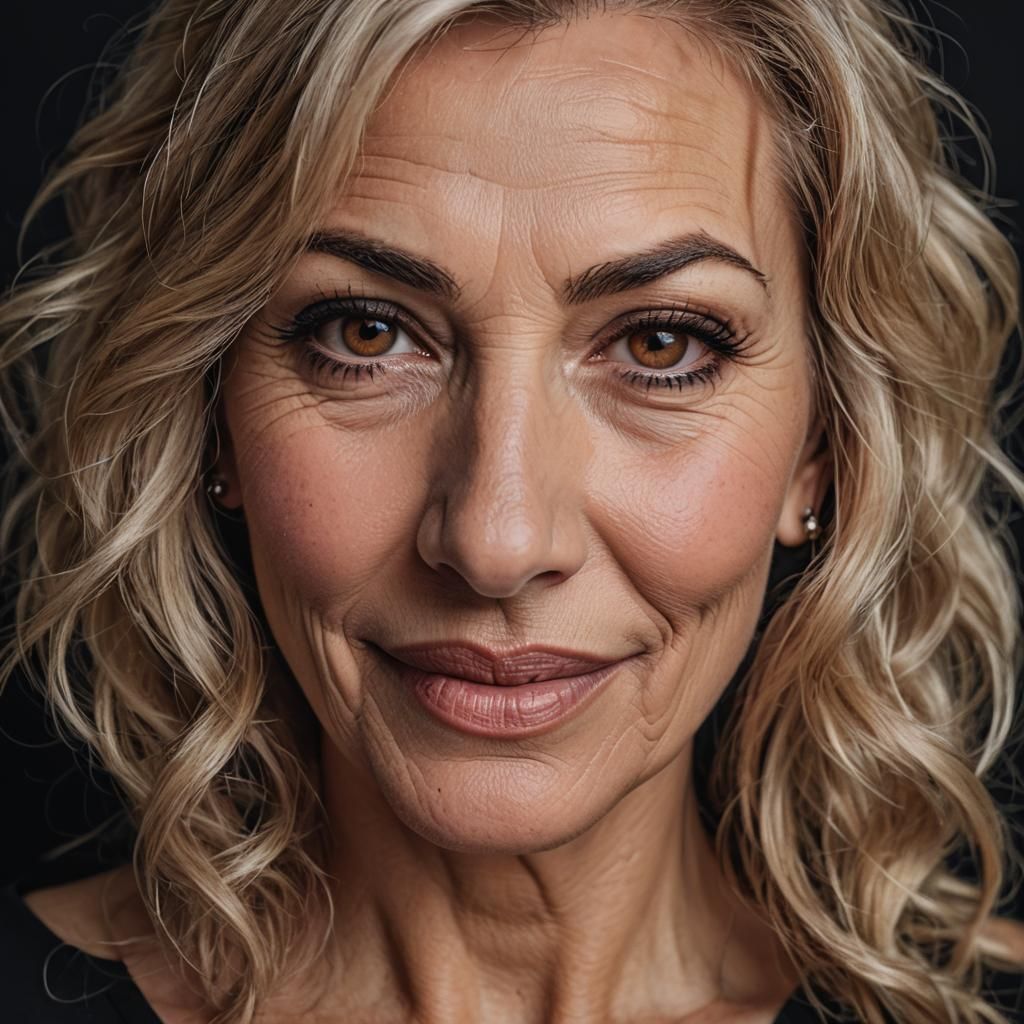 Glamour Portrait: Gorgeous Woman with Mysterious Smile