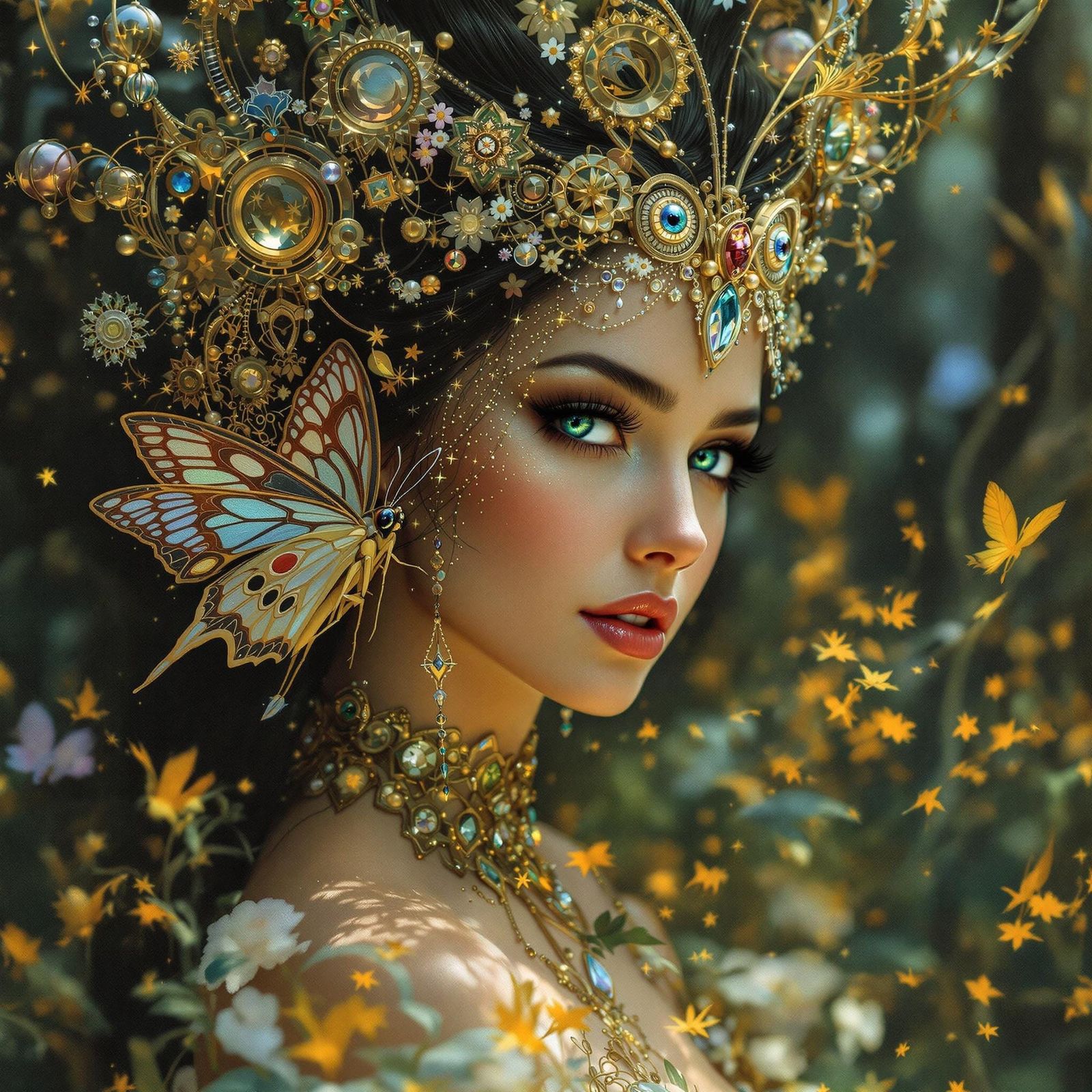 Klimt-Inspired Fairy Queen Embodies Love and Harmony