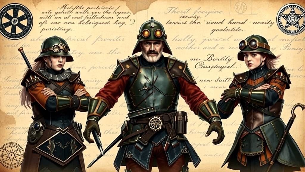 Steampunk Heroes in Vintage Armor