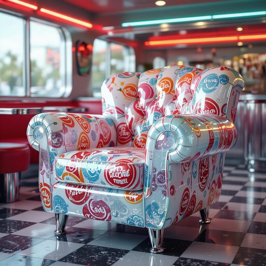 Soda Pop Armchair in Retro Diner