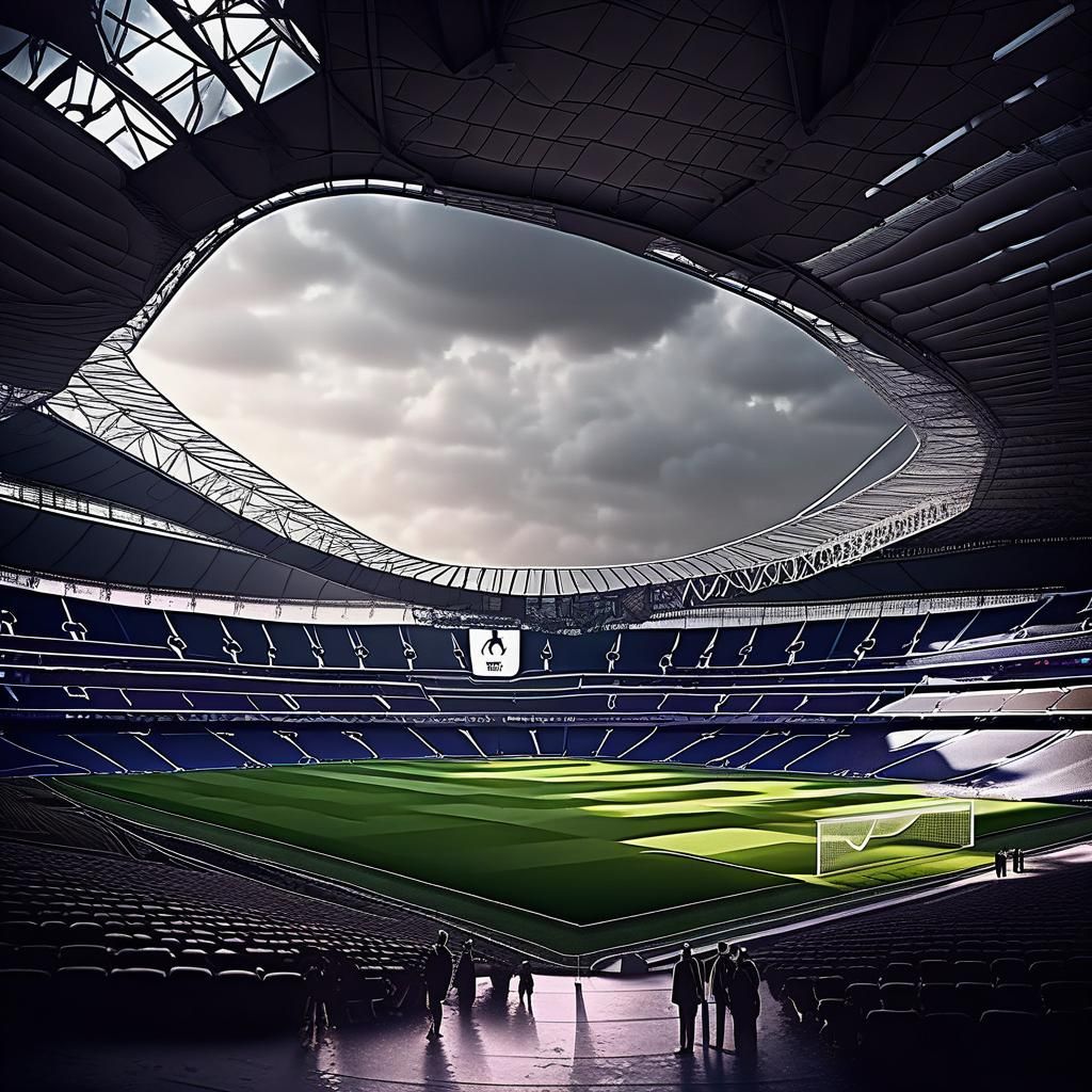 Tottenham Hotspur Stadium Pitch Side: Digital Matte Painting