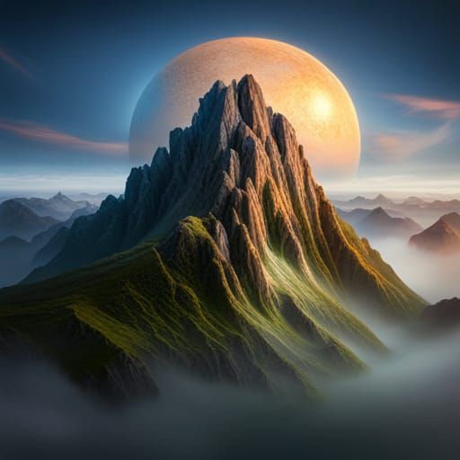 Fantastical Mount Olympus Matte Painting
