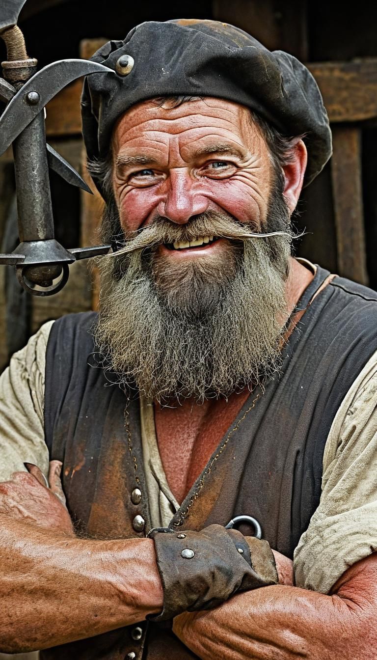 Cheerful Rugged Old Dwarf Blacksmith