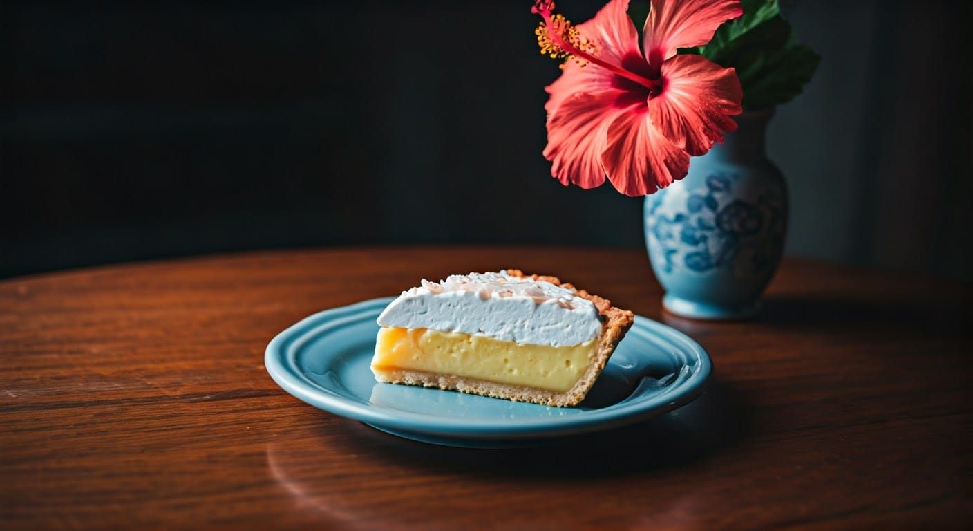 Exquisite Coconut Cream Pie Food Photography