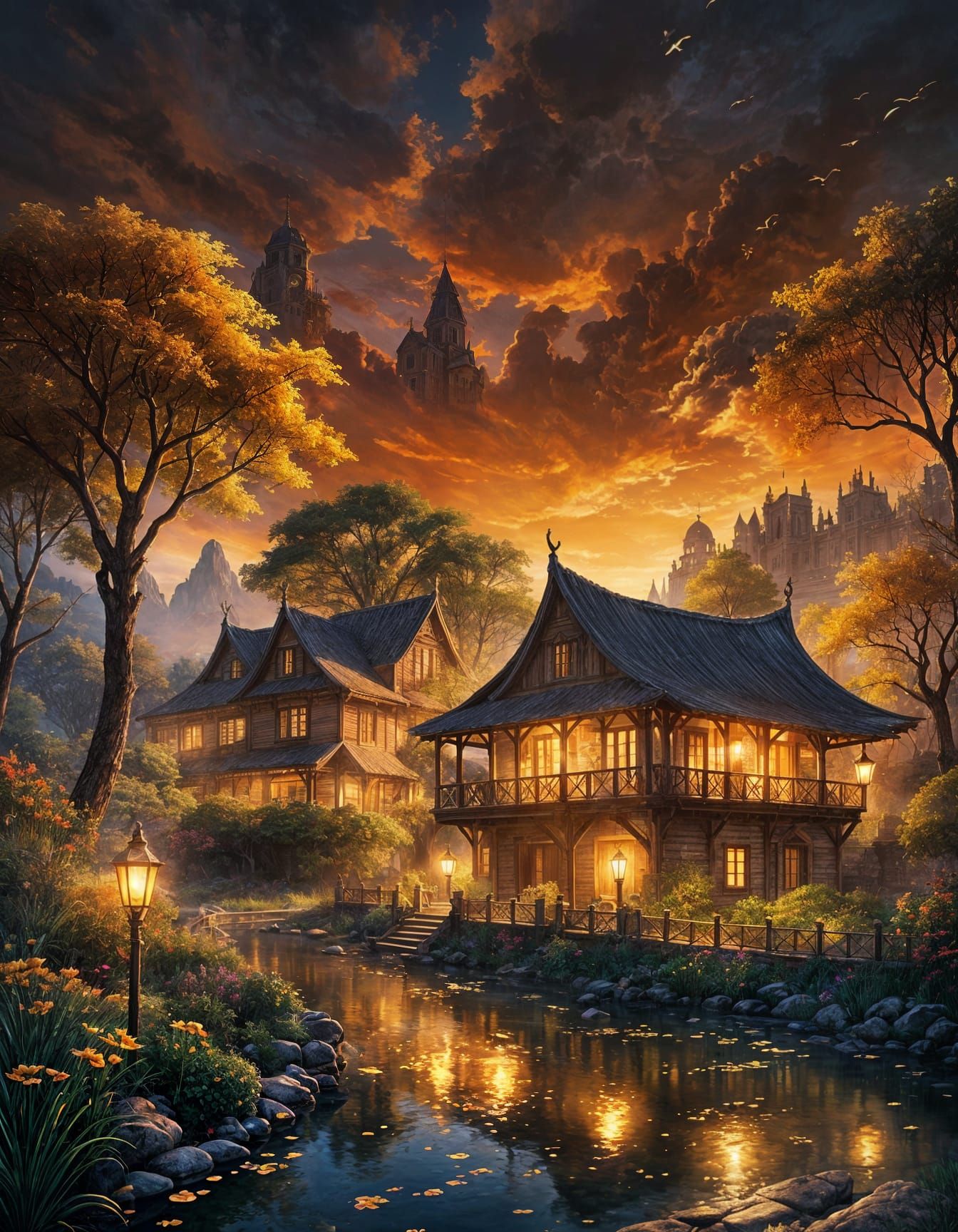 Elegantly Lit Painterly Scene