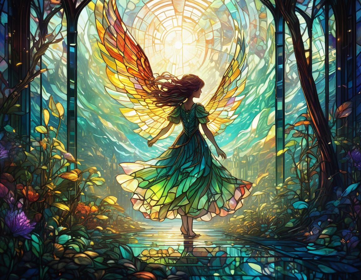 Stunning Hyper-Realistic Stained Glass Artwork in 8k Resolut...