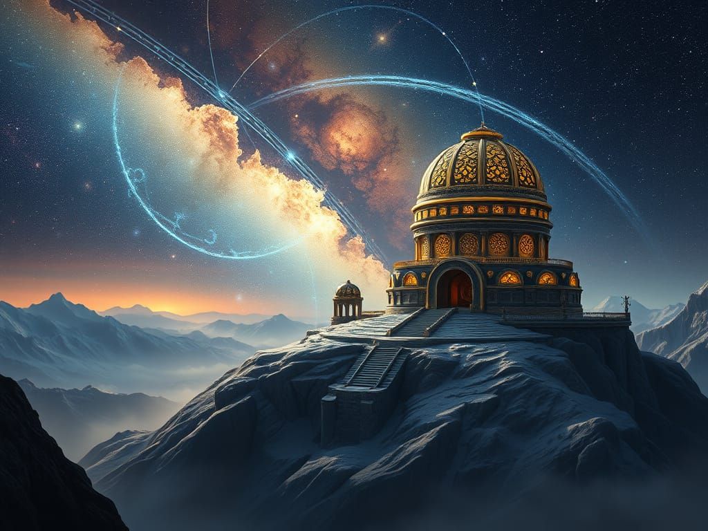 Cosmic Observatory of Obsidian and Gold