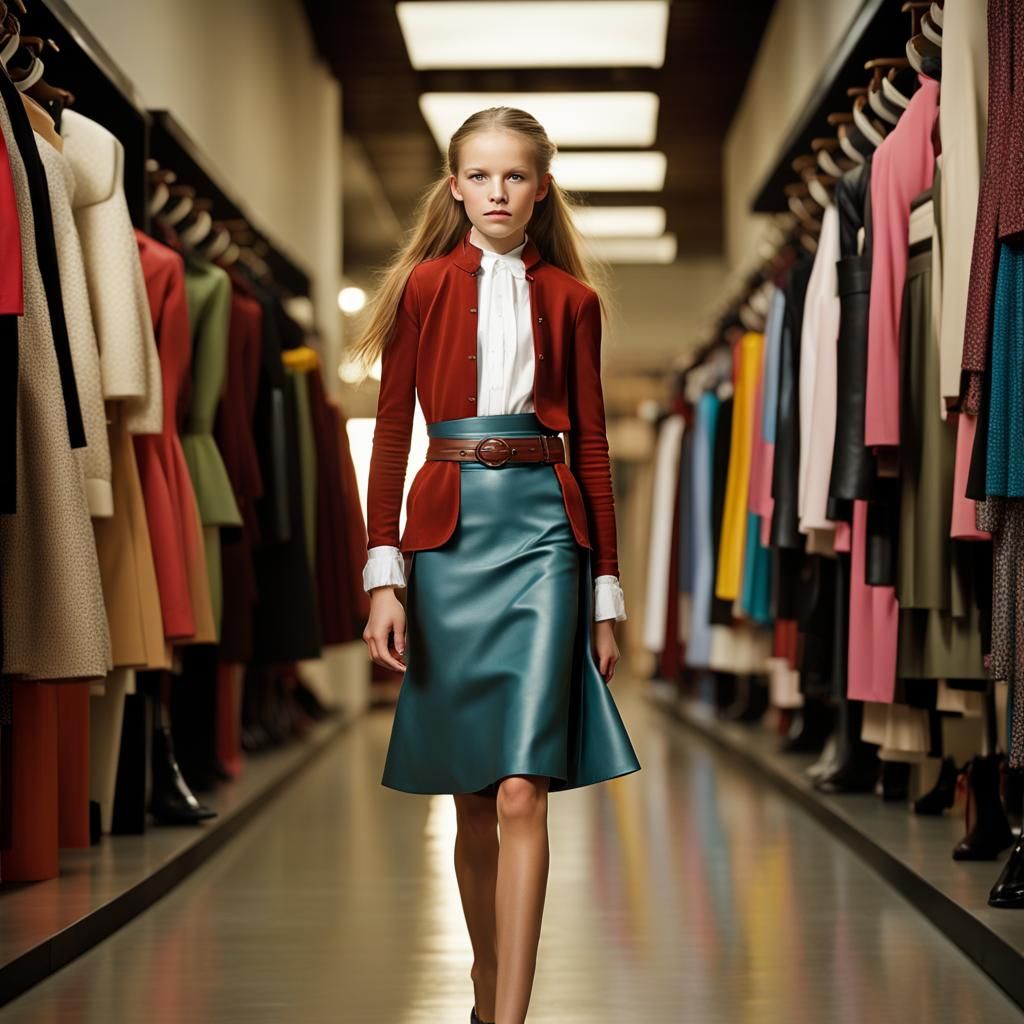 Fashion Boutique Portrait of Young Women in High Heels