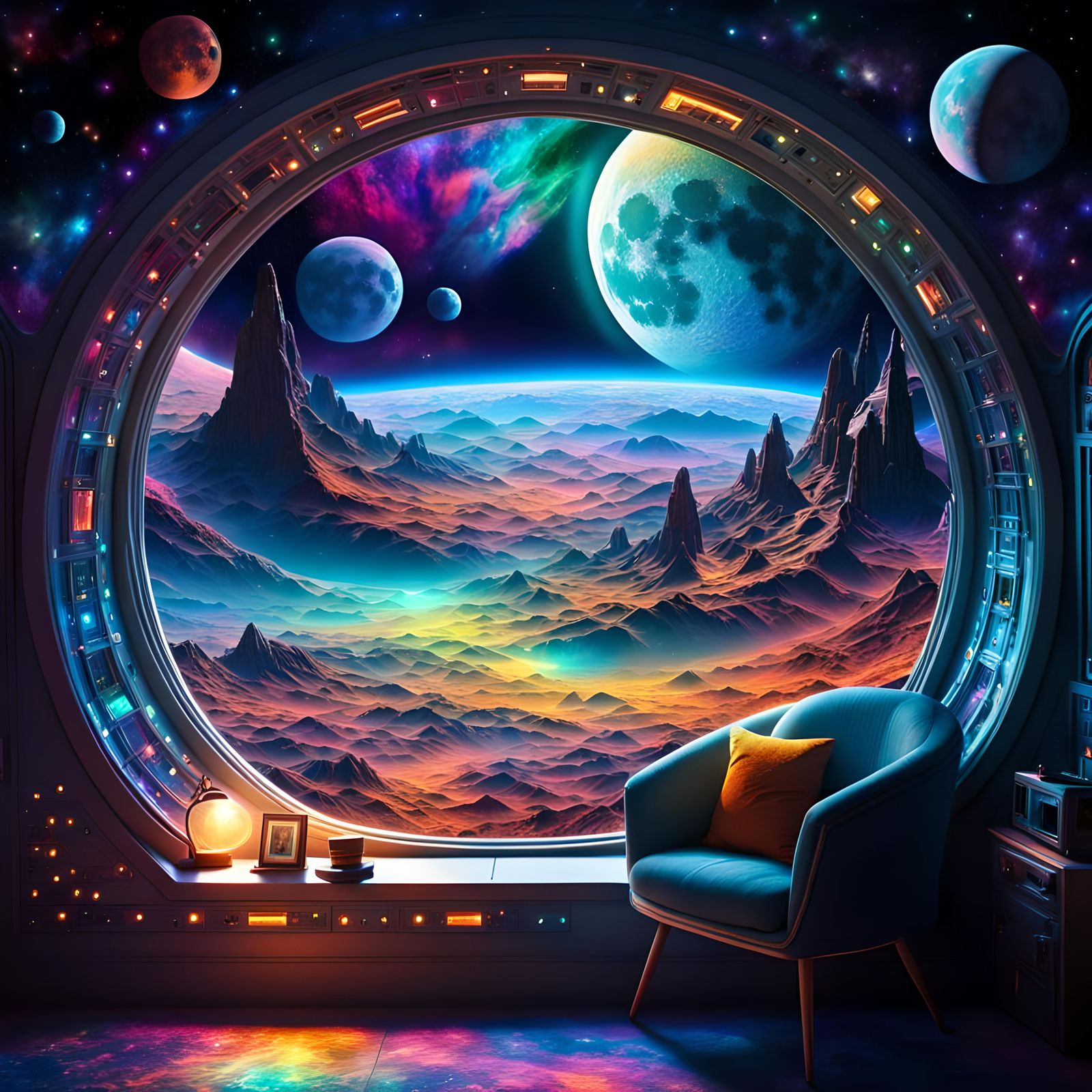 Luminescent Moon Landscape