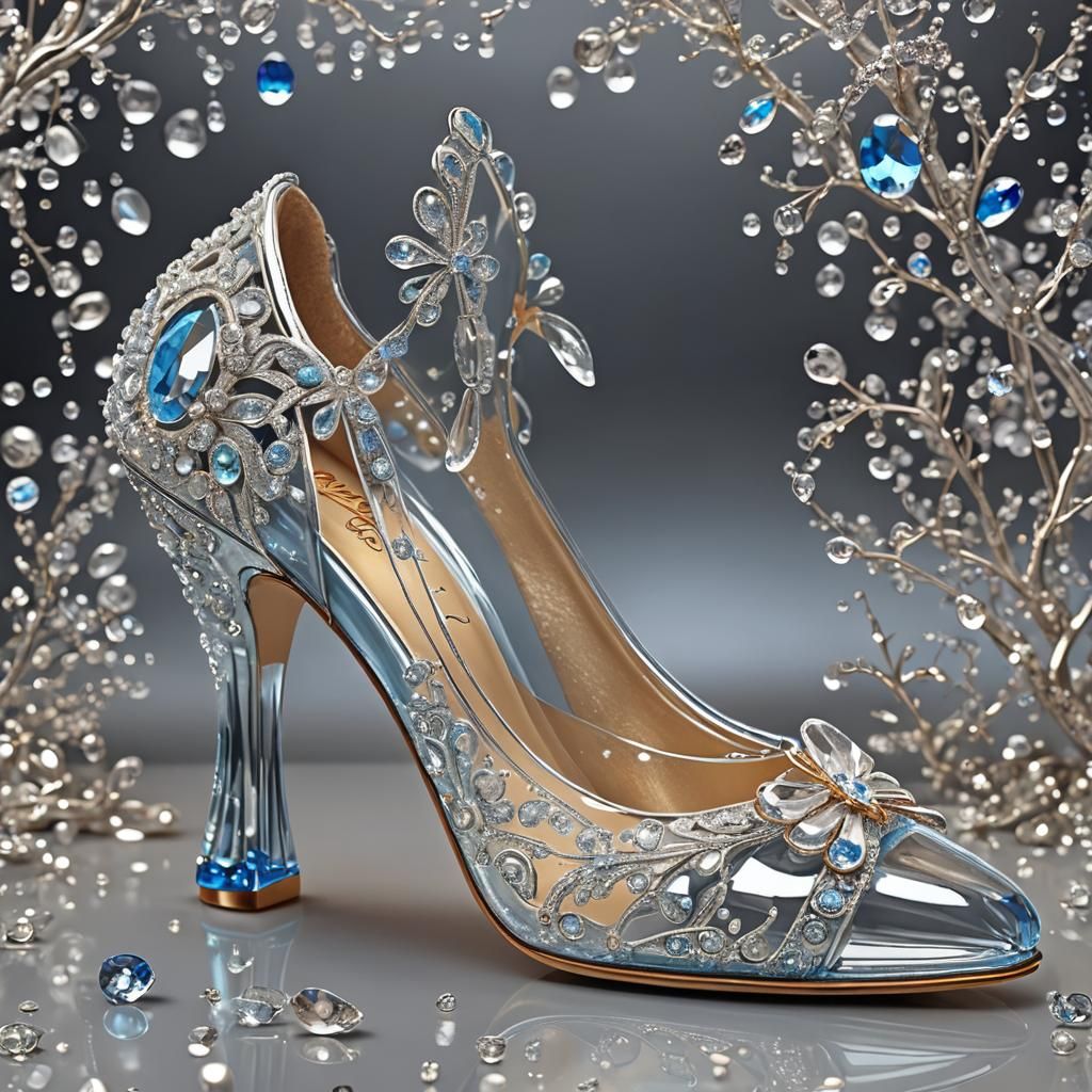 Cinderella's Glass Slipper Generated by AI