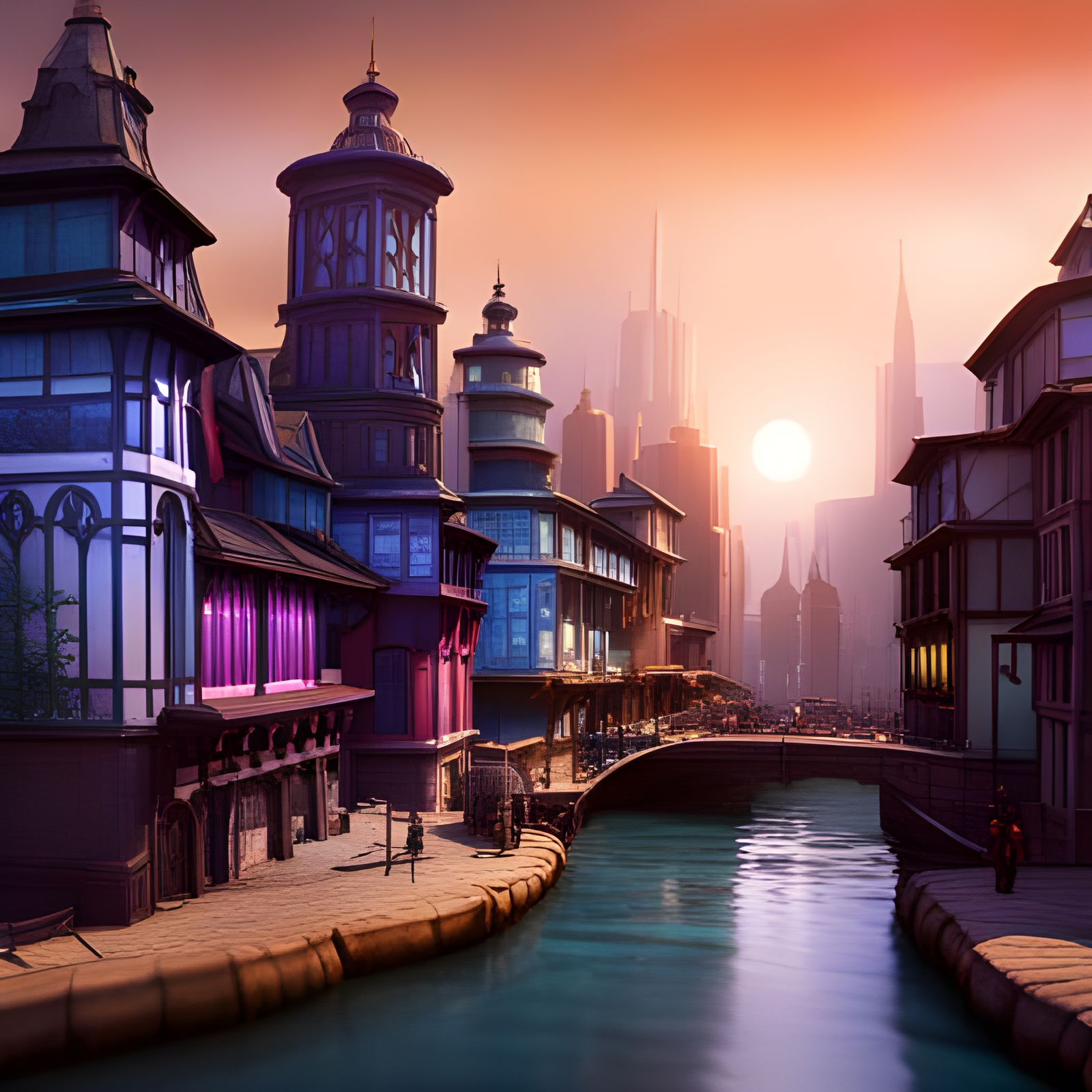 Fantastical City Concept Art in 8K Resolution