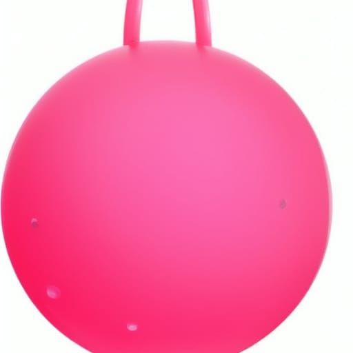 Vibrant Pink Hopper Ball in Bright Digital Art