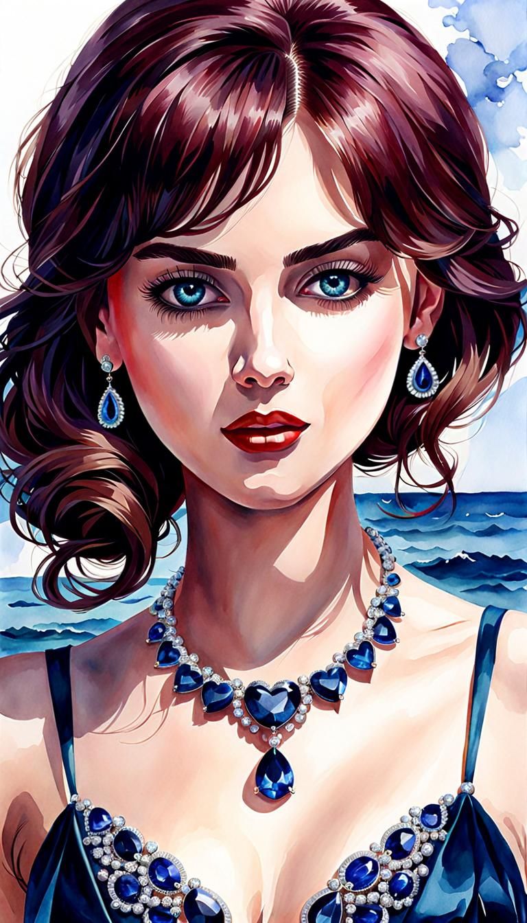 Rose DeWitt Bukater Portrait in Watercolor