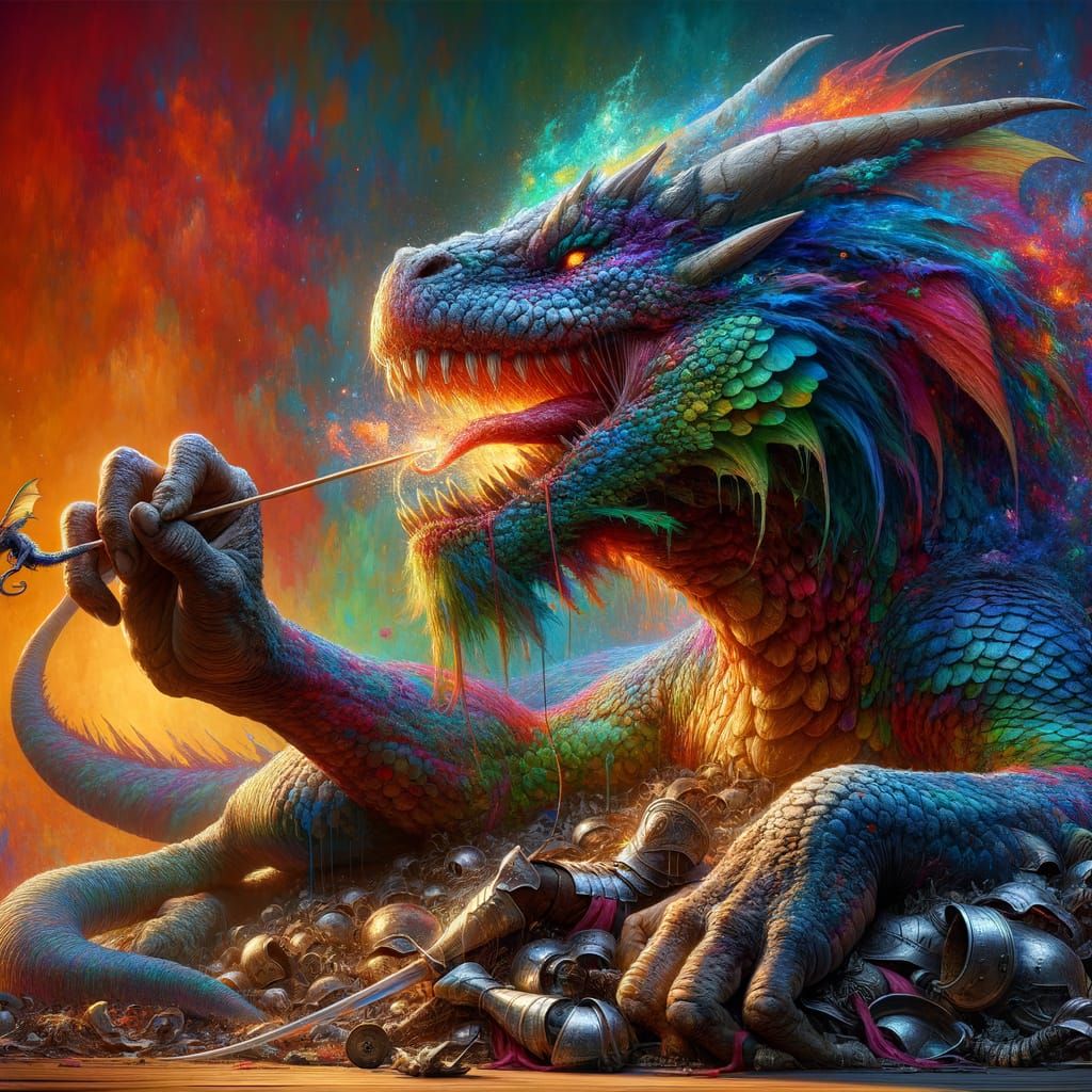 Laid-Back Jabberwock with Vivacious Glow