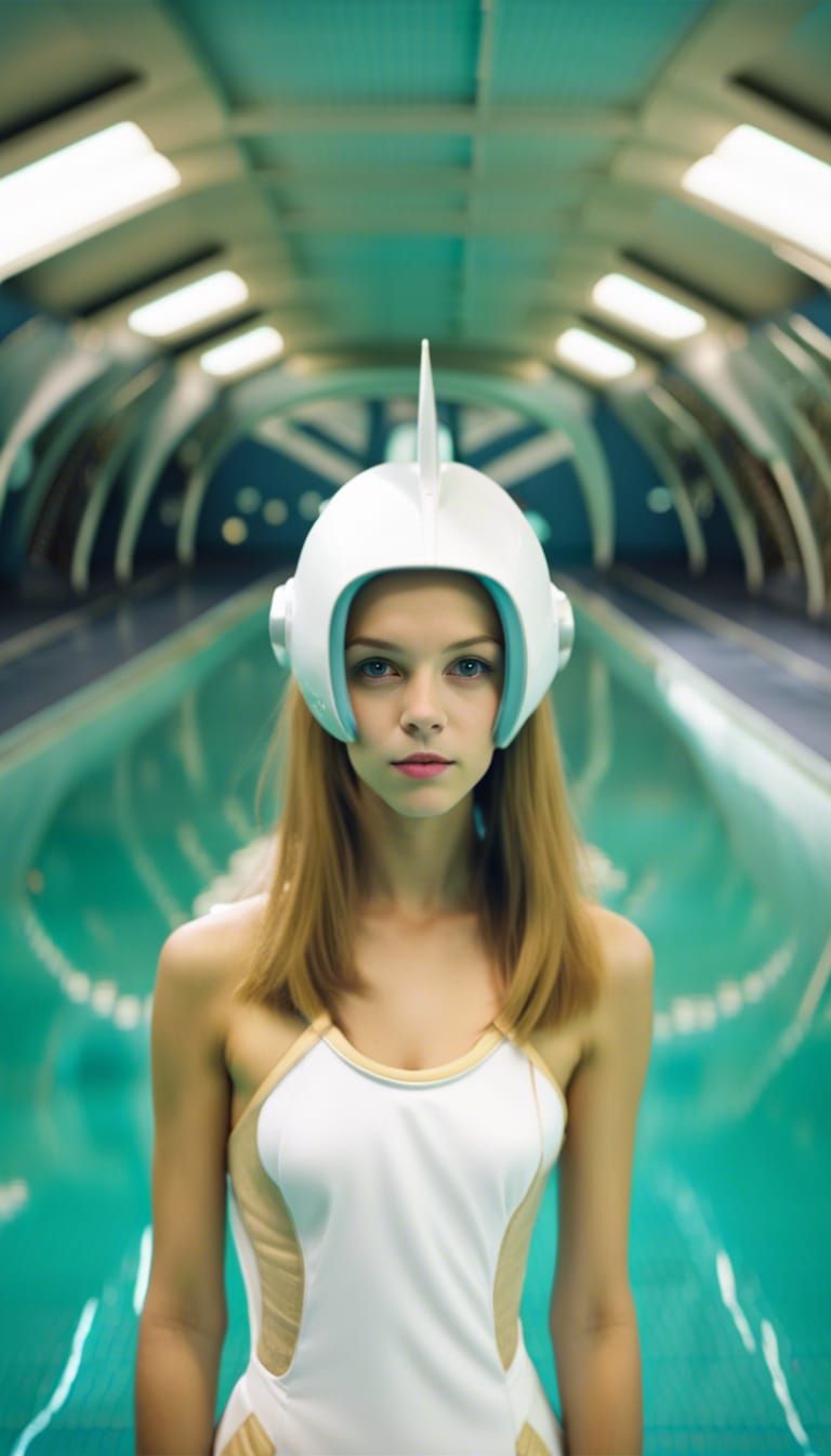 Surreal Spaceship Girl in High School