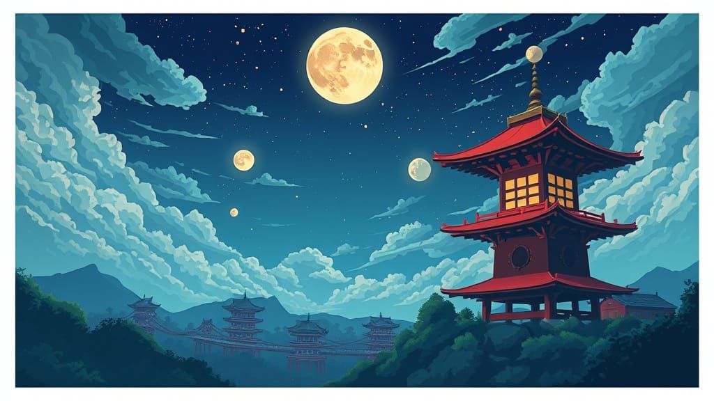 Dynamic Cel-Shaded Anime Art in Manga Style