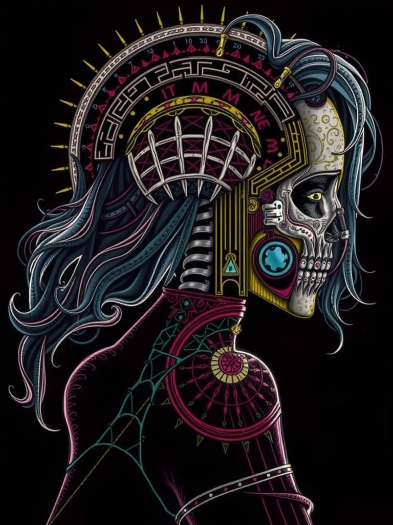 Vibrant Xylograph Zeitgeist Art