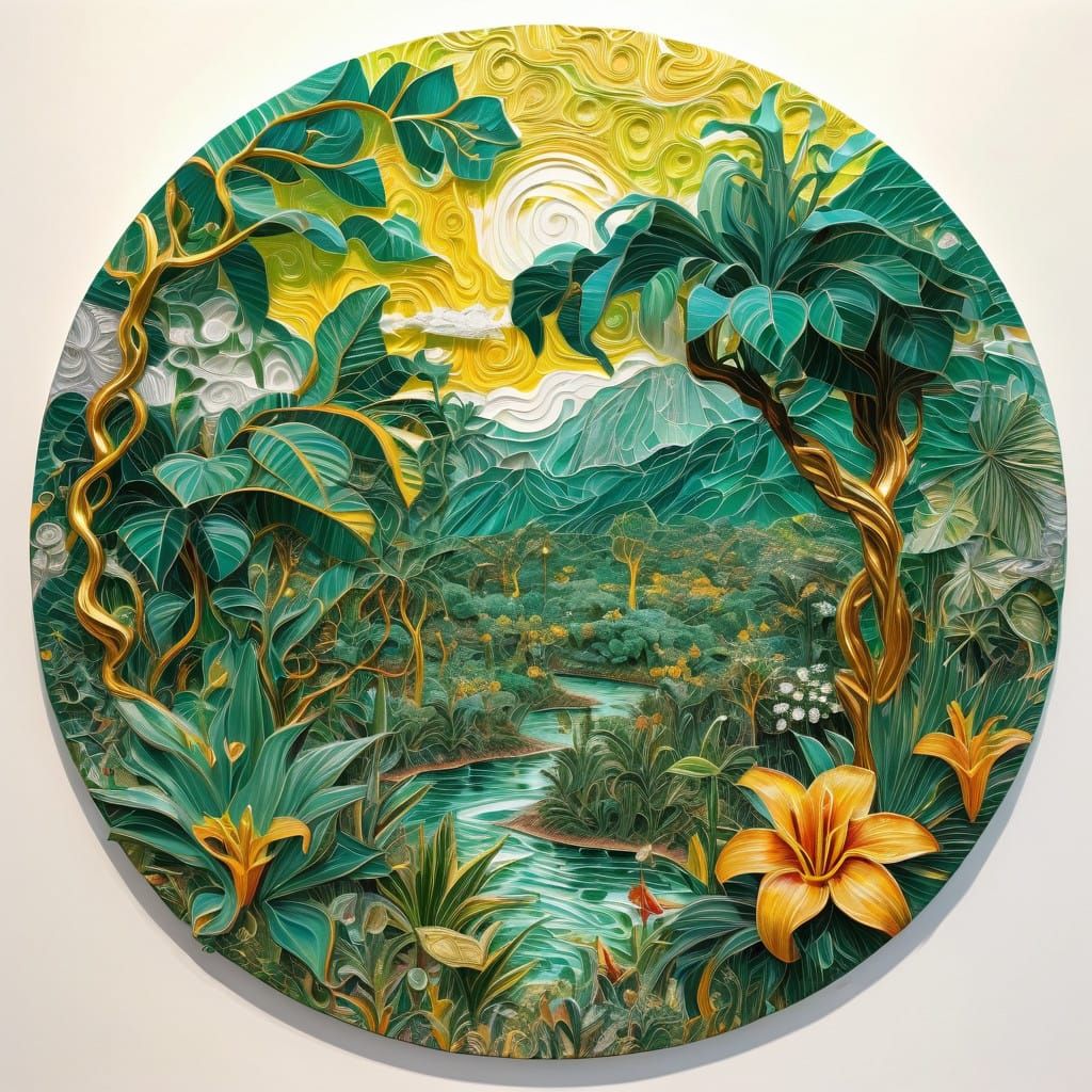 Van Gogh-Inspired Tropical Jungle Dreamscape