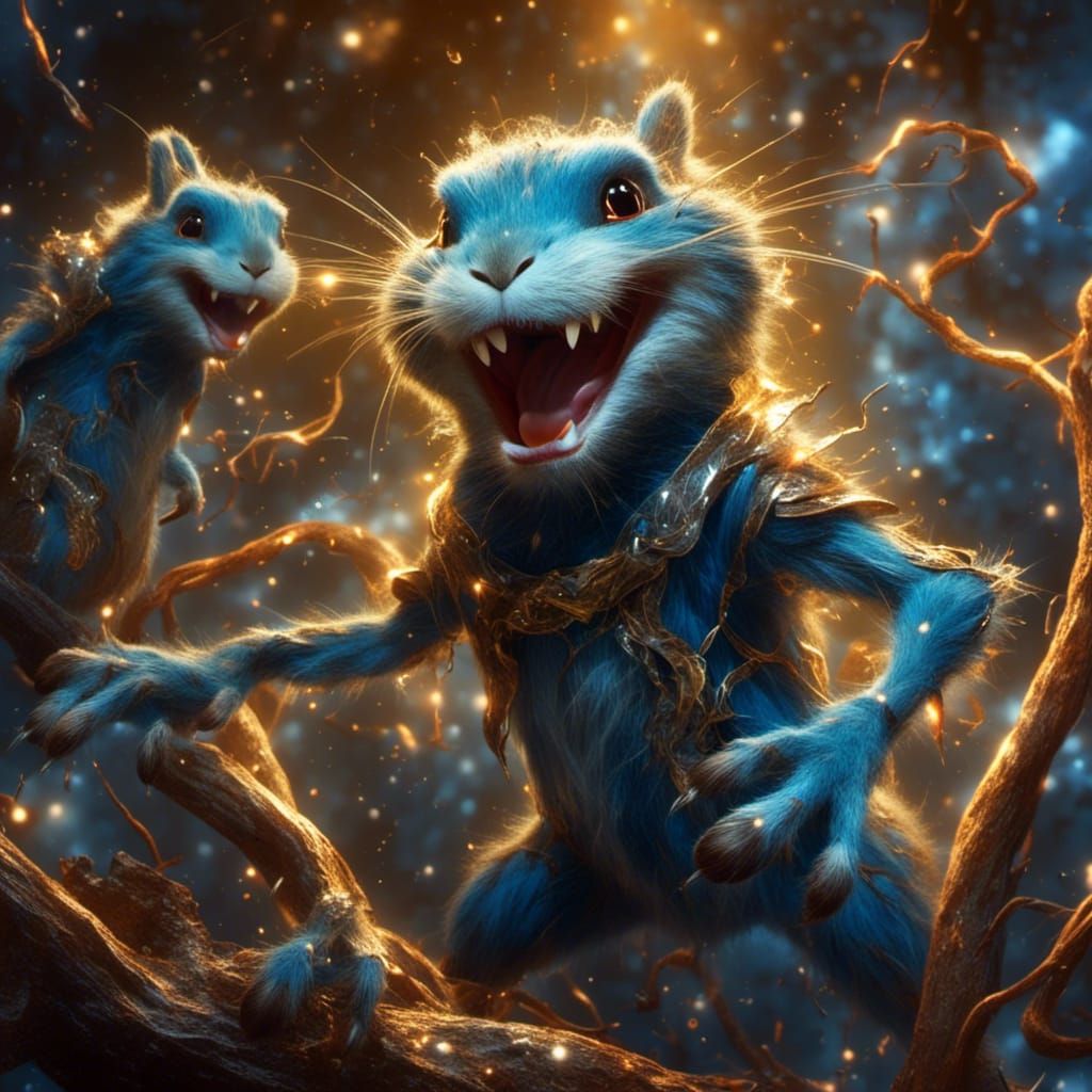 Night Creature Hopping in the Dark