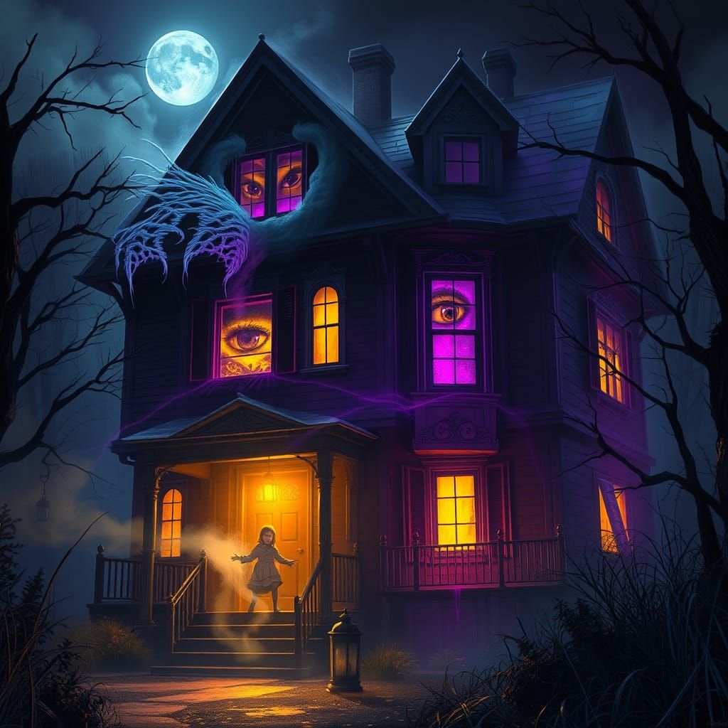 Haunted House with Spectral Breath and Screams