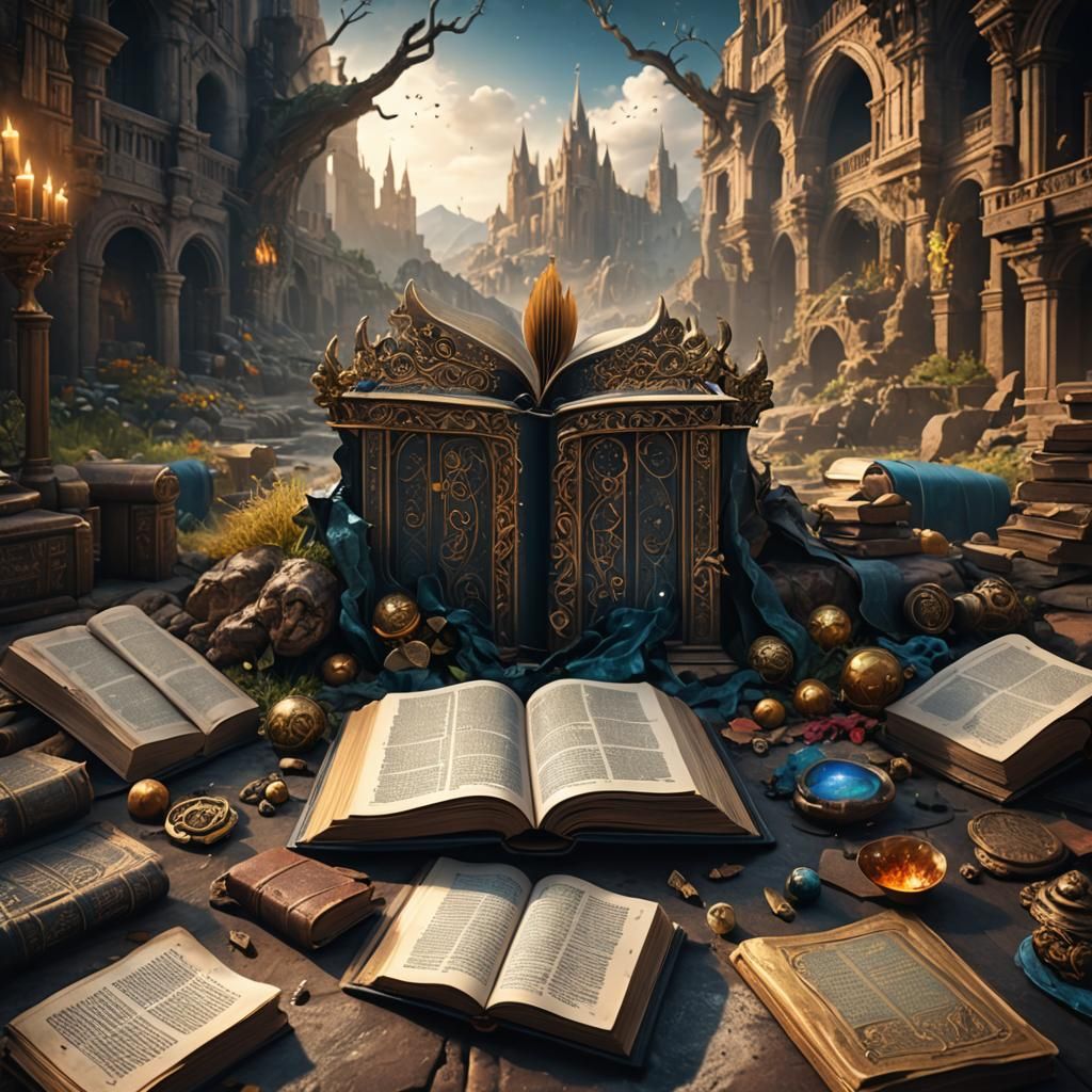 Open Bible: Detailed Matte Painting in Deep Color