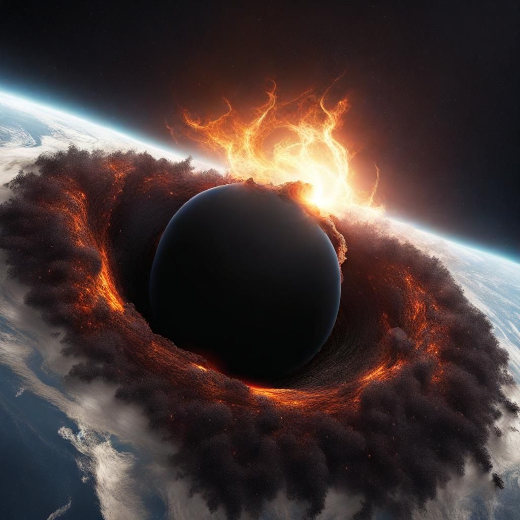 Earth Consumed by a Black Hole
