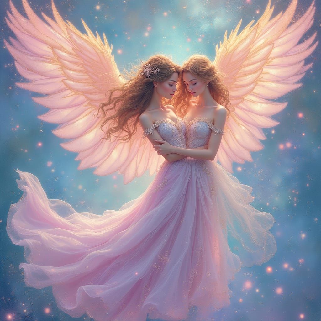 Elegant Phoenix Princesses in Dreamy Art Nouveau Style