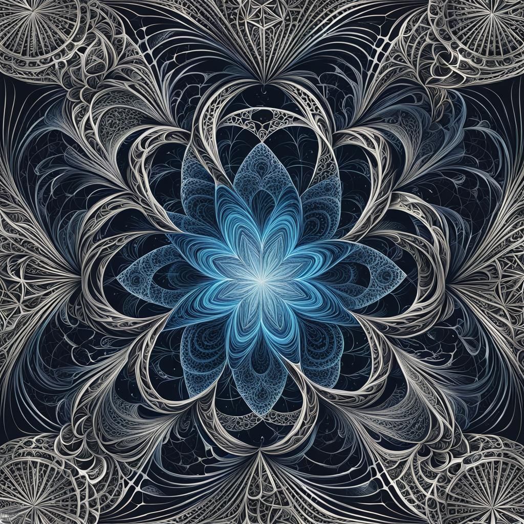 Abstract Fractal: Sacred Geometry with Stars