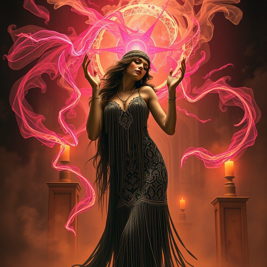 Flapper Goddess in Cosmic Worship