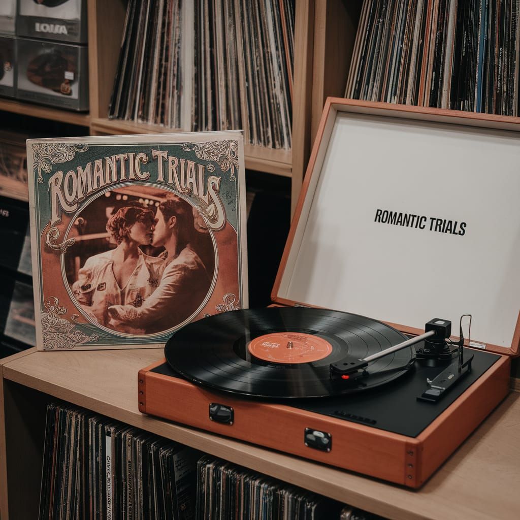 Romantic Trials Vinyl Album in Record Store