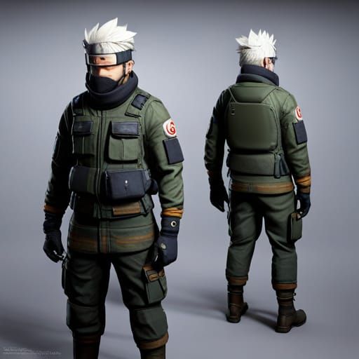 Kakashi Hatake in Ukrainian Army Uniform