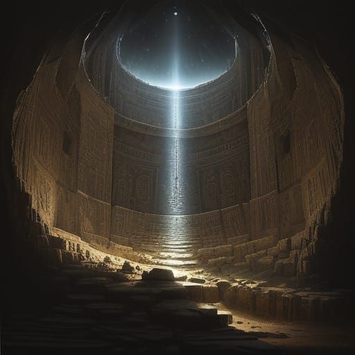 Biblical Revelation of Ancient Scroll in Dark Cavern