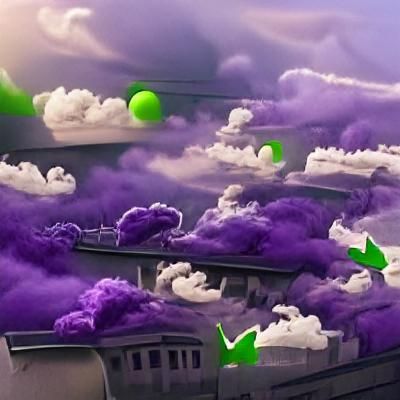 Surreal Abstract Matte Painting with Vibrant Colors