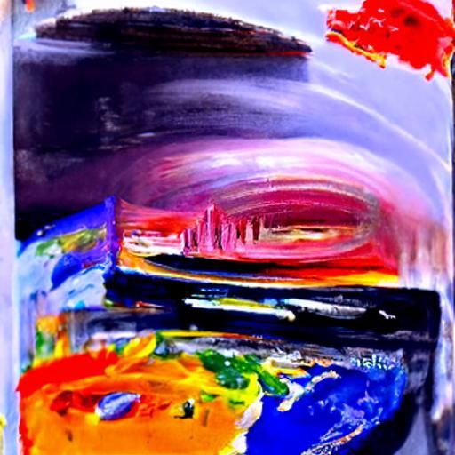 Colorful Planet in Neo-Impressionist Expressionist Style