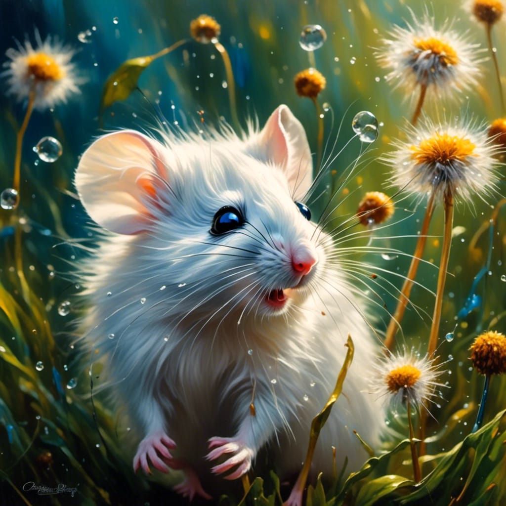 <lora:Fantasy in Oil:1.0> 
a mouse with dandelion 3